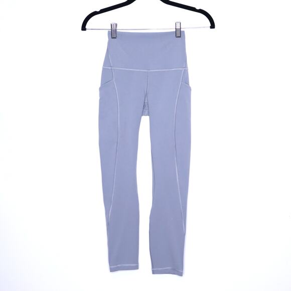 LULULEMON Align High Rise Crop Pockets 23" Rhino Grey Yoga Active Women's 2 - Picture 1 of 8